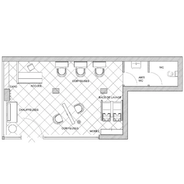 Exemples de Plans (1 à 3 bacs de lavage)